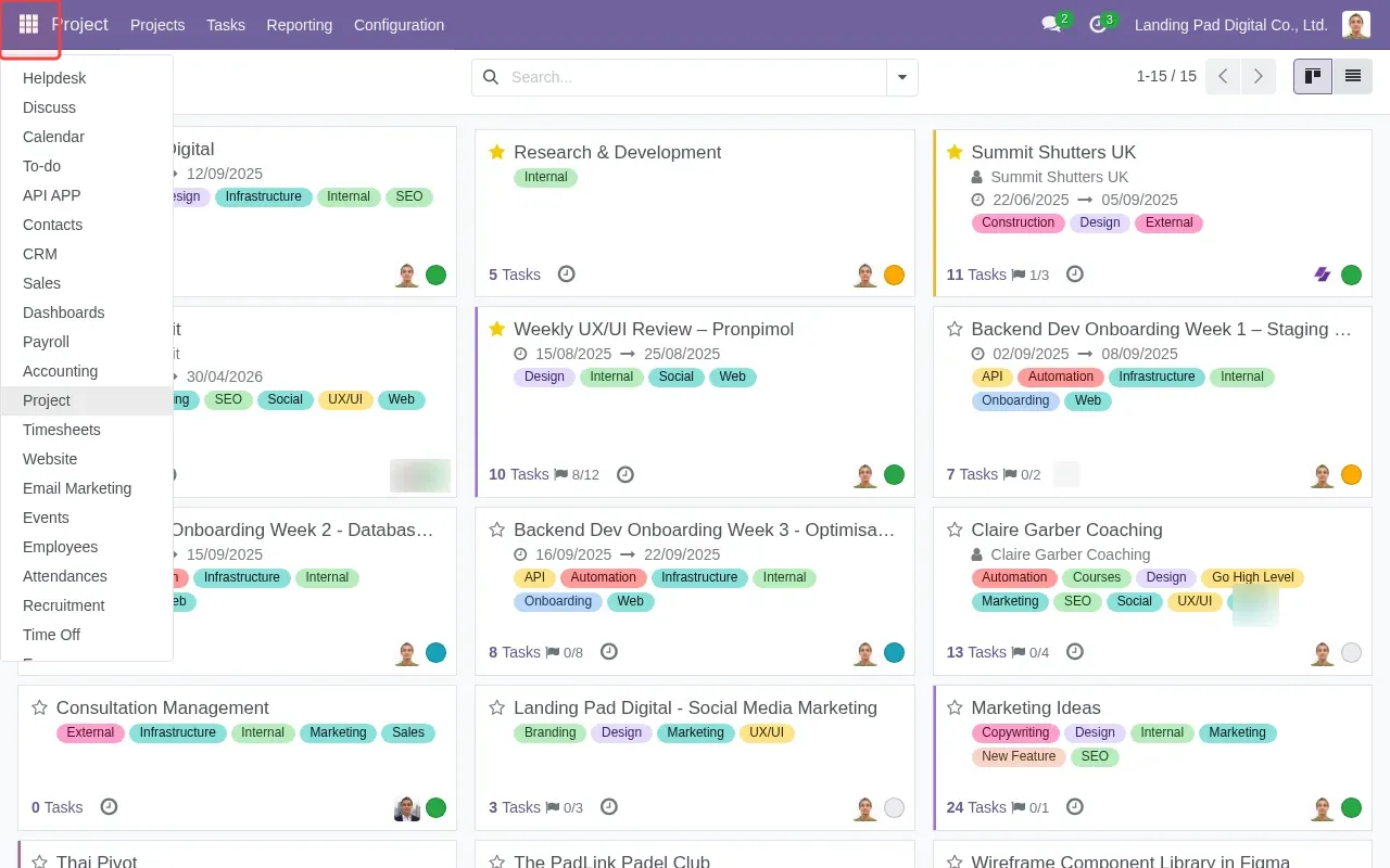 Screenshot showing clicking Home Menu grid icon to open app switcher